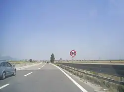 Droga FI-PI-LI w okolicach Livorno.