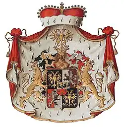 Kartusz herbowy z jednego z dyplomów nadania tytułu książęcego.