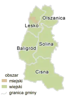 Plan powiatu leskiego