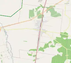 Mapa konturowa Suchowoli, u góry znajduje się punkt z opisem „Podgaje”