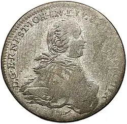 Szóstak (1764) awers