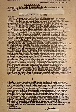 Zeznanie motorniczej