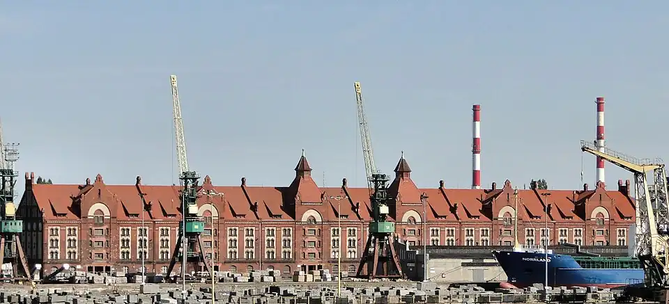 Magazyny dawnego portu wolnocłowego w Szczecinie