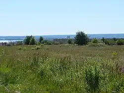 Odolany – polana widokowa. W tle Wzgórza Bukowe