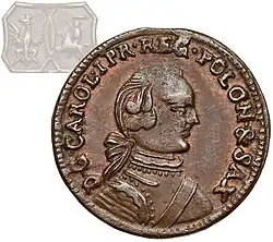 1762 prostokątne tarcze awers