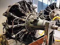 Silnik ASz-82FN eksponowany w Muzeum Lotnictwa Polskiego w Krakowie