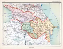 Mapa Zakaukazia z 1928 r.