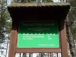 Tablica informacyjna „Bagna przy Rabym Kamieniu”