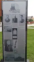 Tablica informacyjna przed Bazyliką