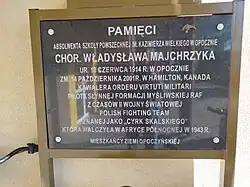 Tablica ku czci Władysława Majchrzyka w Opocznie