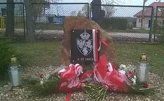 Tablica pamiątkowa potyczki z okresu powstania styczniowego