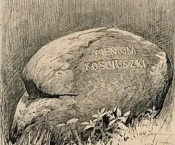 Kamień Tadeusza Kościuszki, 1908