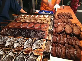 Stoisko z taiyaki w Kioto