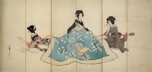 Yumeji Takehisa (1884–1934), Kotatsu, parawan, 1915