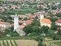 Widok centrum Tarcalu z góry Tokaj