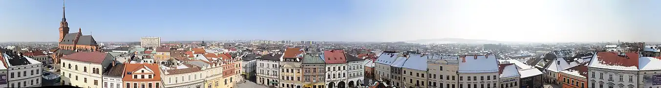 Panorama z tarnowskiej wieży ratuszowej