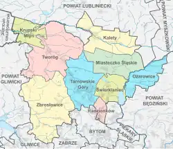 Plan powiatu tarnogórskiego