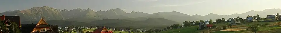 Widok na Tatry z Murzasichla