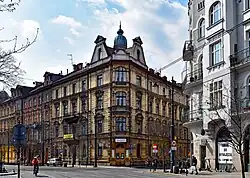 ul. Podwale 3 (ul. Studencka 2)Kamienica czynszowa, proj. Aleksander Biborski (1898)