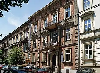 Dom własny (z prawej) i kamienica KaczmarskiegoKraków ul. Studencka 19 i 21