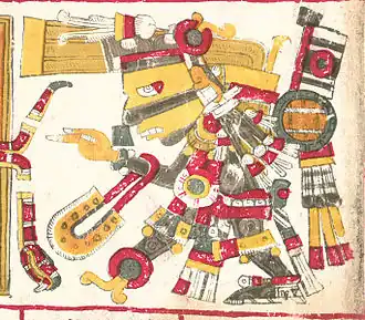 Tezcatlipoca czarny – Kodeks Borgia