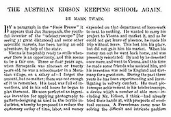 Artykuł M. Twaina o Szczepaniku