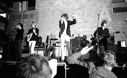 Kapela rockowaThe Rolling Stones podczas koncertu w Oslo (1965)