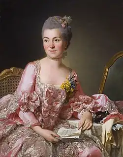 Artystka Marie Suzanne Giroust (żona Alexandra Roslina) Nationalmuseum Sztokholm, 1770