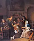 Jan Steen – Dzień świętego Mikołaja, między 1670 a 1675 r.: