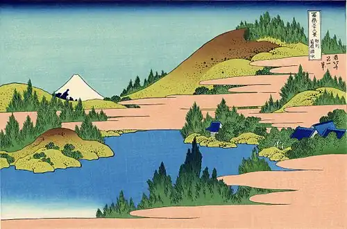 Jezioro Hakone w prowincji Sagami (ob. jezioro Ashi, prefektura Kanagawa)