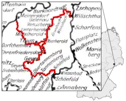 Mapa przebiegu linii kolejowej