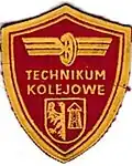 Tarcza szkolna Technikum Kolejowego w Gliwicach