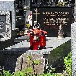 Grobowiec Andrzeja i Barbary Zagórskich na Cmentarzu Rakowickim w Krakowie.