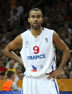 Tony Parker w barwach francuskiej drużyny narodowej