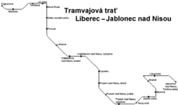 Mapa przebiegu linii kolejowej 11