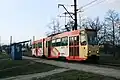 Zmodernizowany wagon 803N nr 29 na krańcówce linii 46 w Ozorkowie (2007)