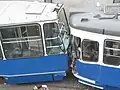 Zderzenie dwóch tramwajów na Rondzie Mogilskim