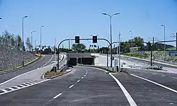 Węzeł z ulicą Zakopiańską z tunelem