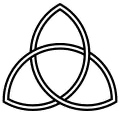 Triquetra złożona z trzech vesica piscis.