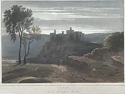 Twilight: view of Harlech Castle, north Wales (1813)