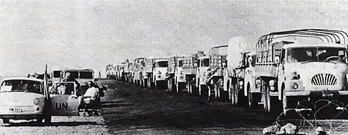 Tatra 138 na czele egipskiego konwoju podczas wojny Jom Kipur (1973)