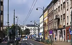 Widok od skrzyżowania z ul. Szlak na północ