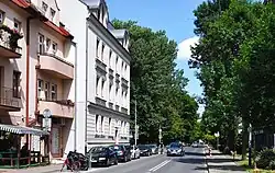 Widok od skrzyżowania z ul. Rogozińskiego na północny wschód