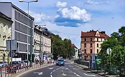 Widok od skrzyżowania z ul. Blich na wschód