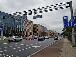 Widok od skrzyżowania z ulicą Warszawską