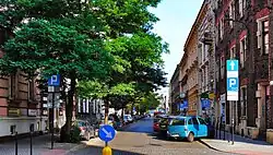 Widok od skrzyżowania z ul. Karmelicką na wschód