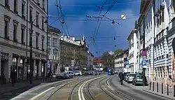 Widok od ulicy Dietla (z południa)