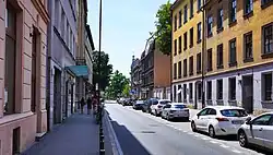 Widok od skrzyżowania z ul. Ogrodową na południe