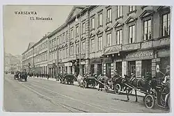 Ulica Bielańska i nieistniejąca zabudowa w 1913