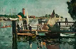 Bootssteg bei Travemünde (1902)